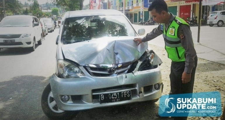 Tabrakan Beruntun Melibatkan Empat Kendaraan di Jalan Raya Siliwangi Kabupaten Sukabumi